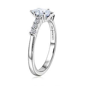 Luxuriant Lab Grown Diamond G-H SI 0.50 ctw Ring in Rhodium Over Sterling Silver (Size 7.0)