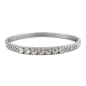 EverTrue Simulated Diamond Bangle Bracelet Stainless Steel (8.0 In)