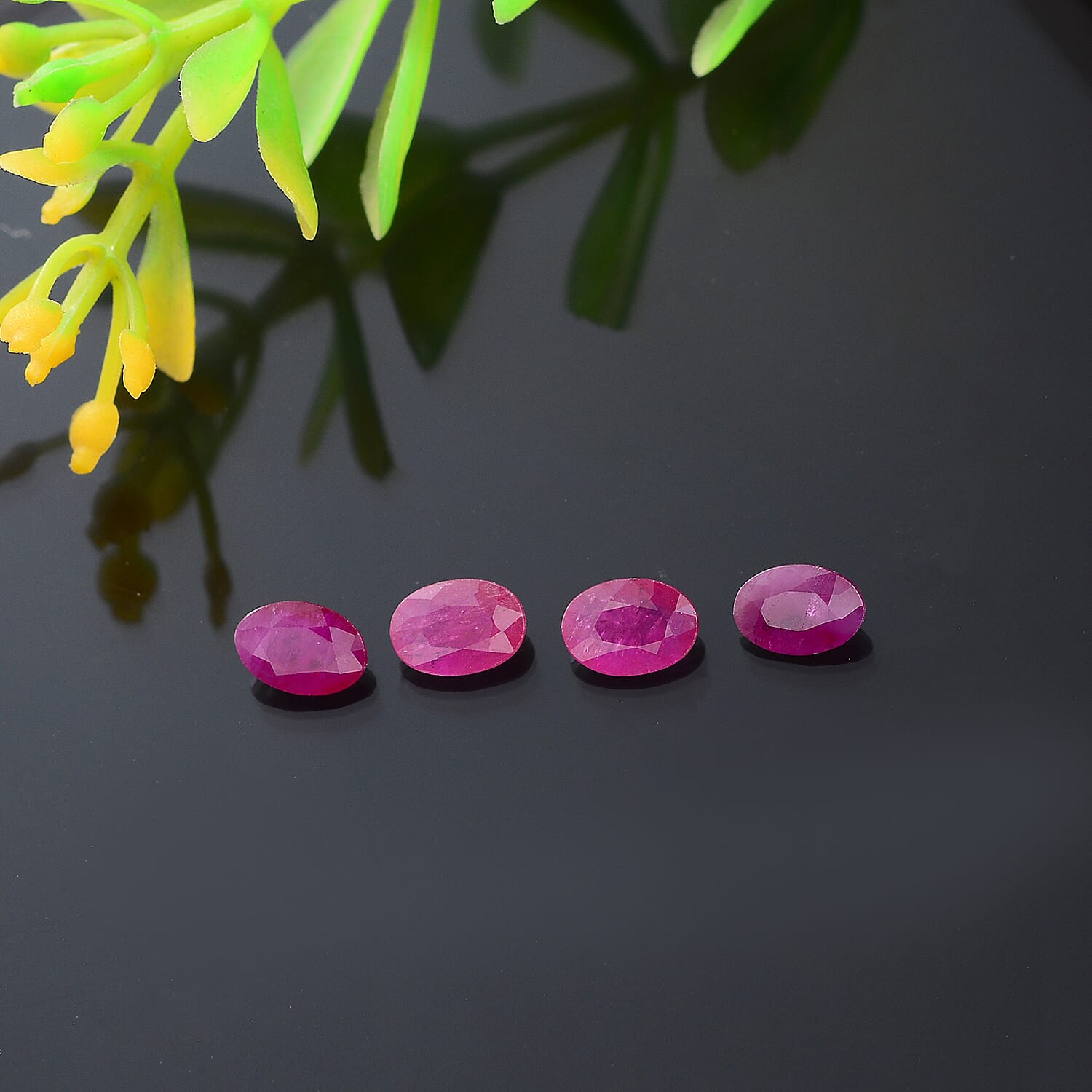 Niassa Ruby (FF) Set of 4 (Ovr 6x4 mm) 2.09 ctw