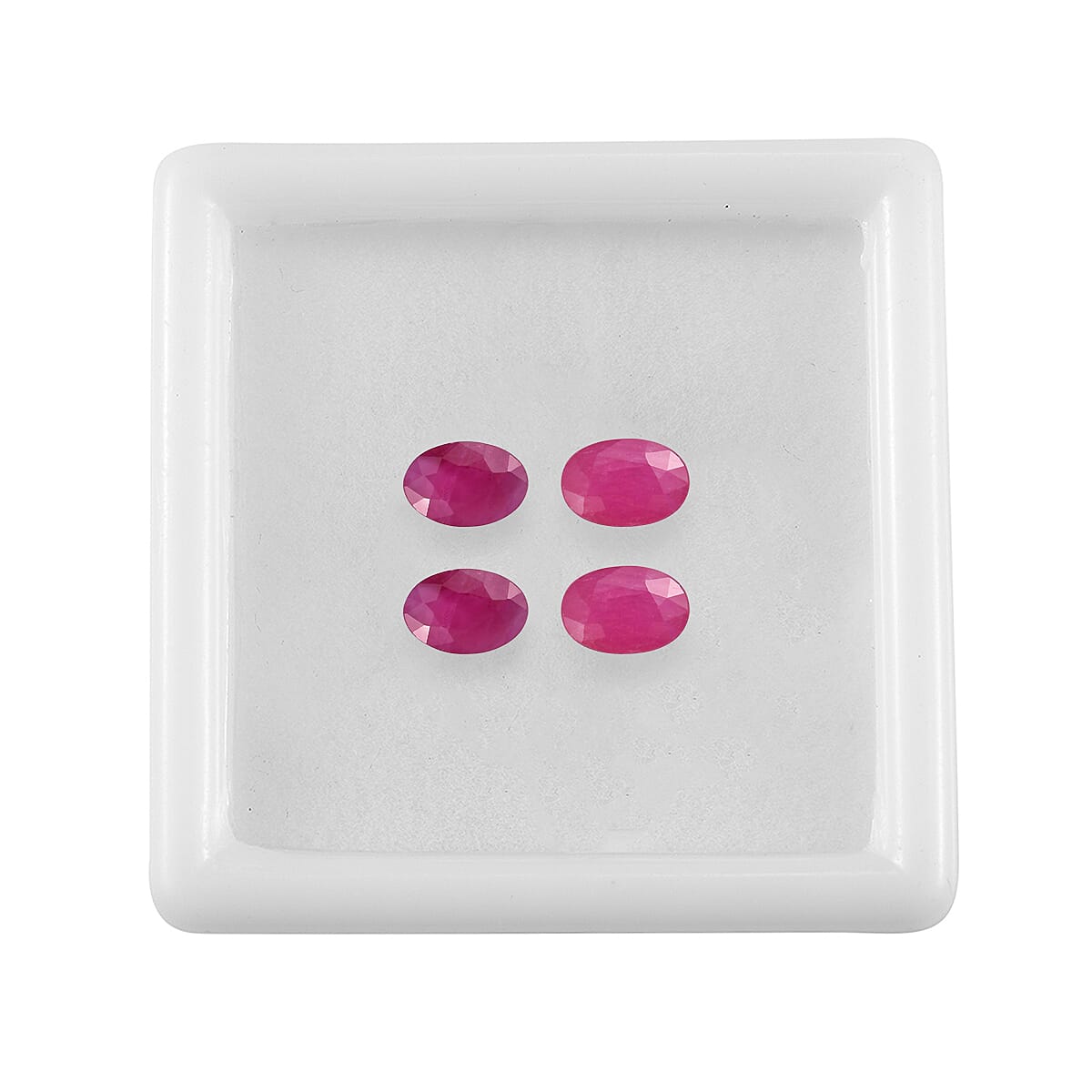 Niassa Ruby (FF) Set of 4 (Ovr 6x4 mm) 2.09 ctw