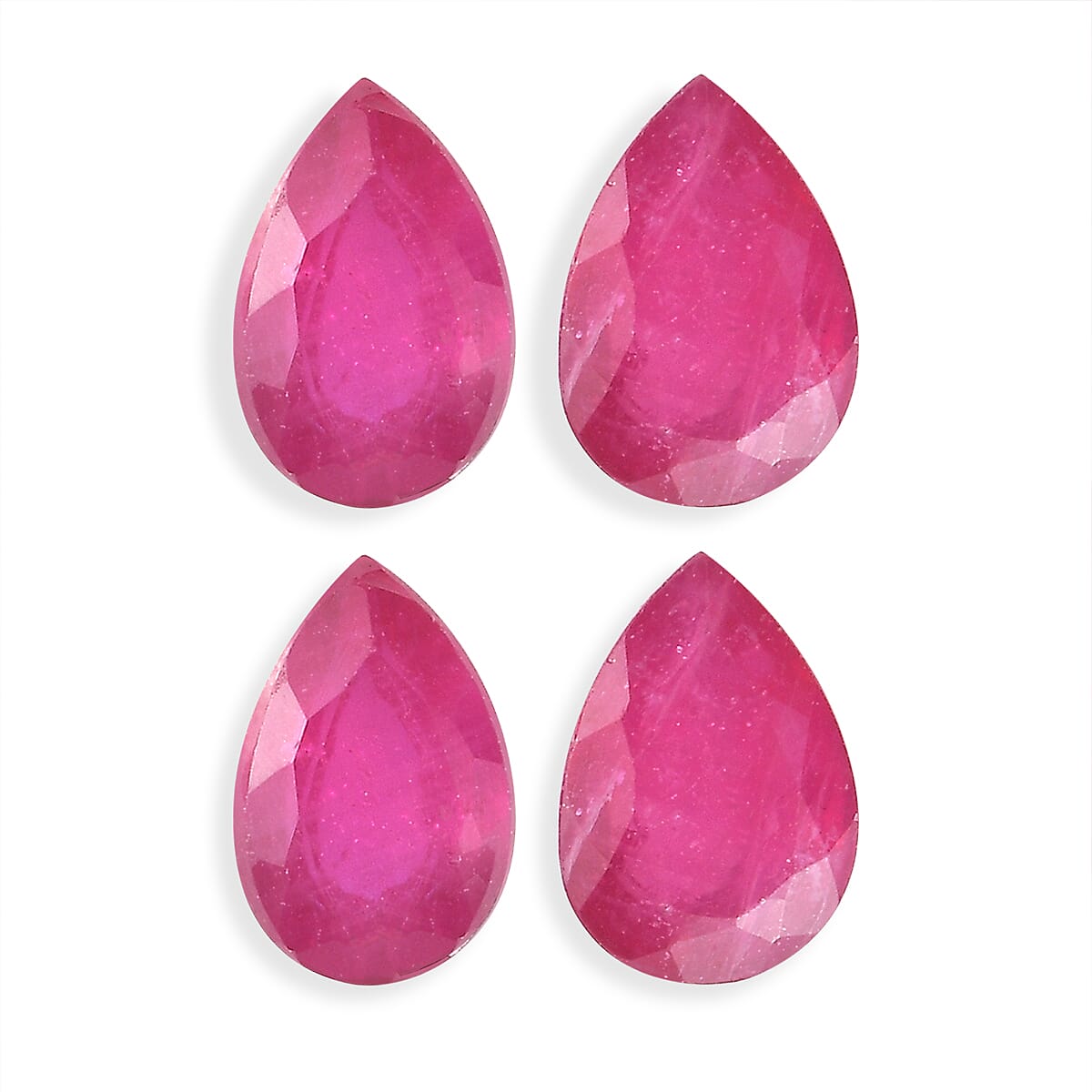 Niassa Ruby (FF) Set of 4 (Pear 6x4 mm) 2.45 ctw