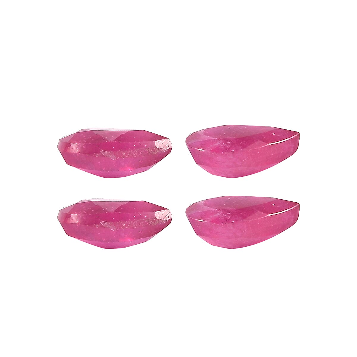 Niassa Ruby (FF) Set of 4 (Pear 6x4 mm) 2.45 ctw