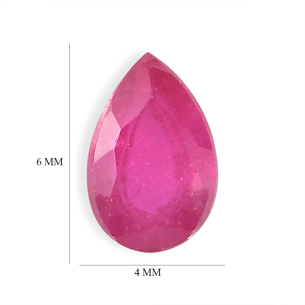 Niassa Ruby (FF) Set of 4 (Pear 6x4 mm) 2.45 ctw