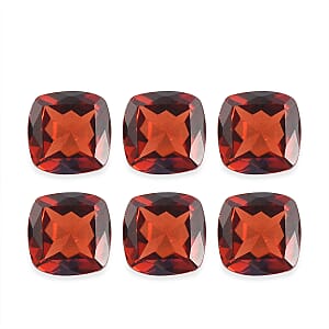 Premium Mozambique Garnet Set of 6 (Cush 5x5 mm) 3.90 ctw