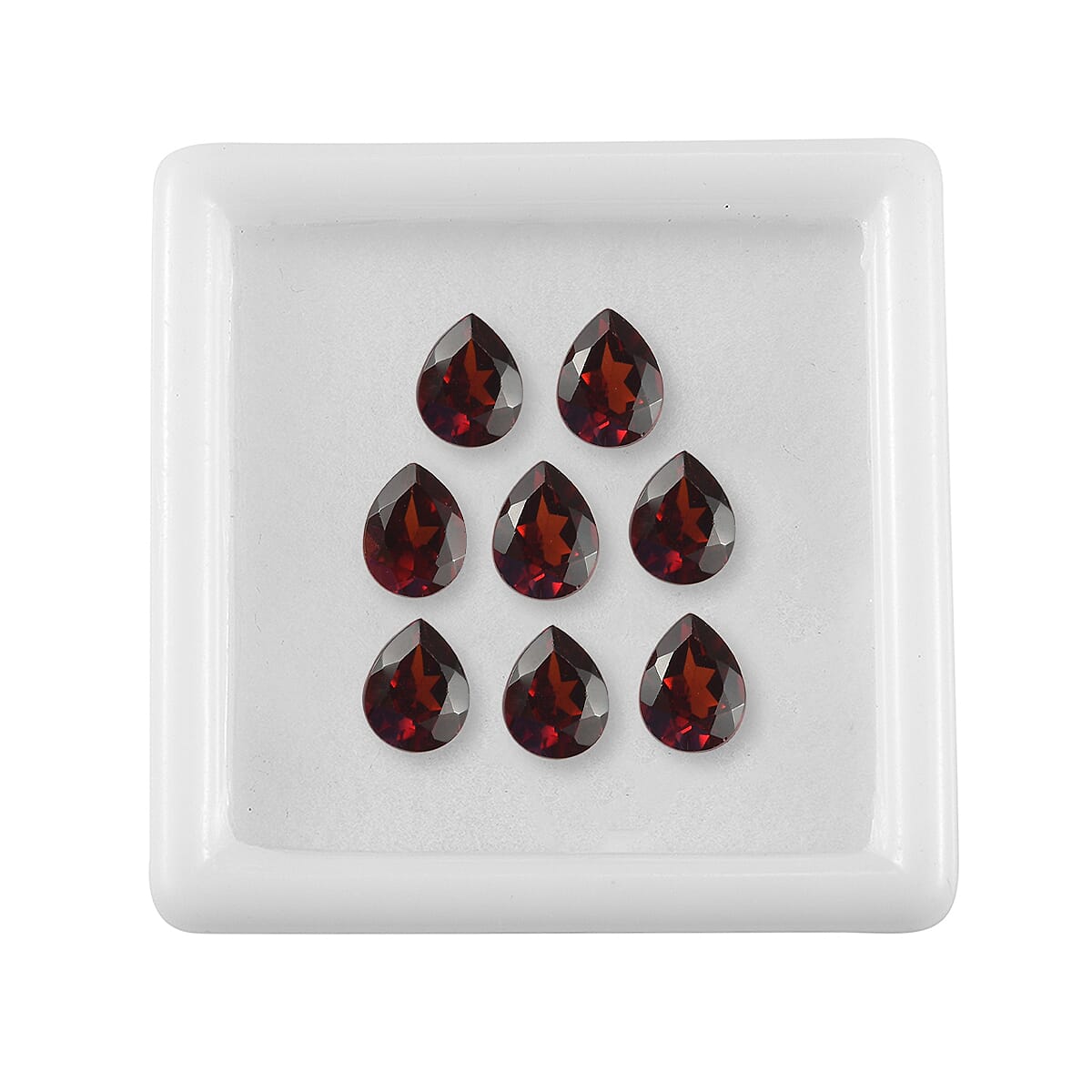 Premium Mozambique Garnet Set of 8 (Pear 5x4 mm) 3.23 ctw