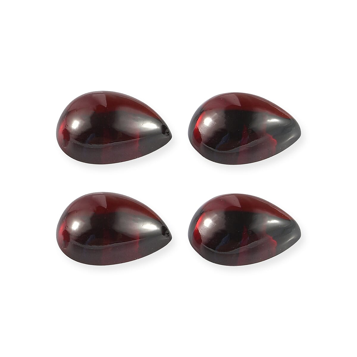 Premium Mozambique Garnet Set of 4 (Pear 7x5 mm) 3.60 ctw image number 2