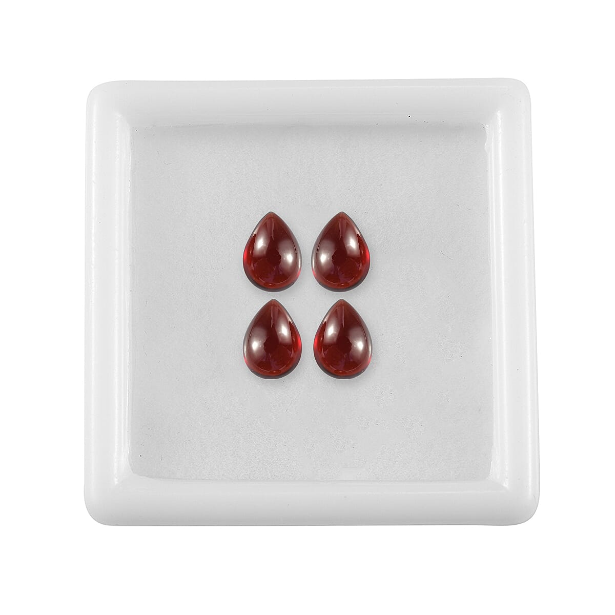 Premium Mozambique Garnet Set of 4 (Pear 7x5 mm) 3.60 ctw image number 3