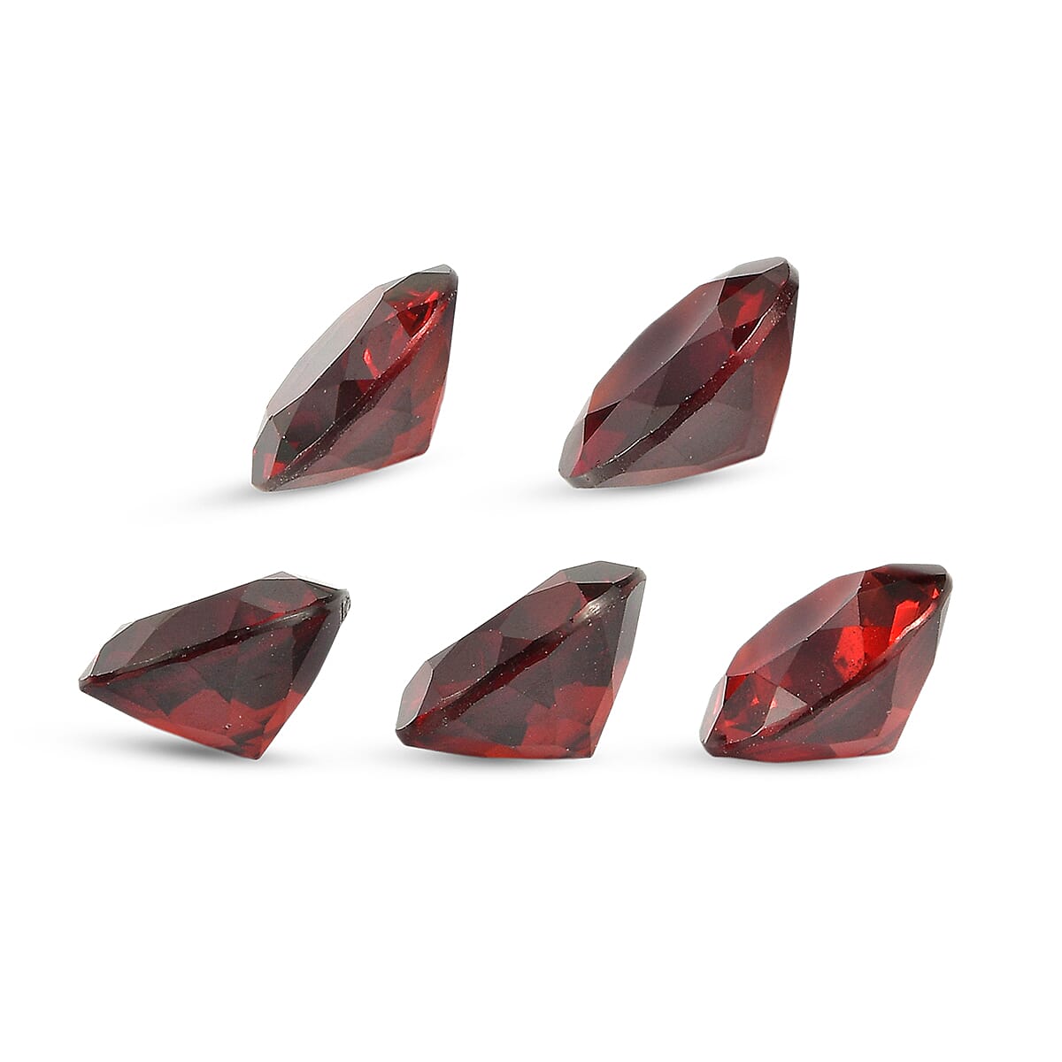Mozambique Garnet Set of 5 (Rnd 8 mm) 9.61 ctw