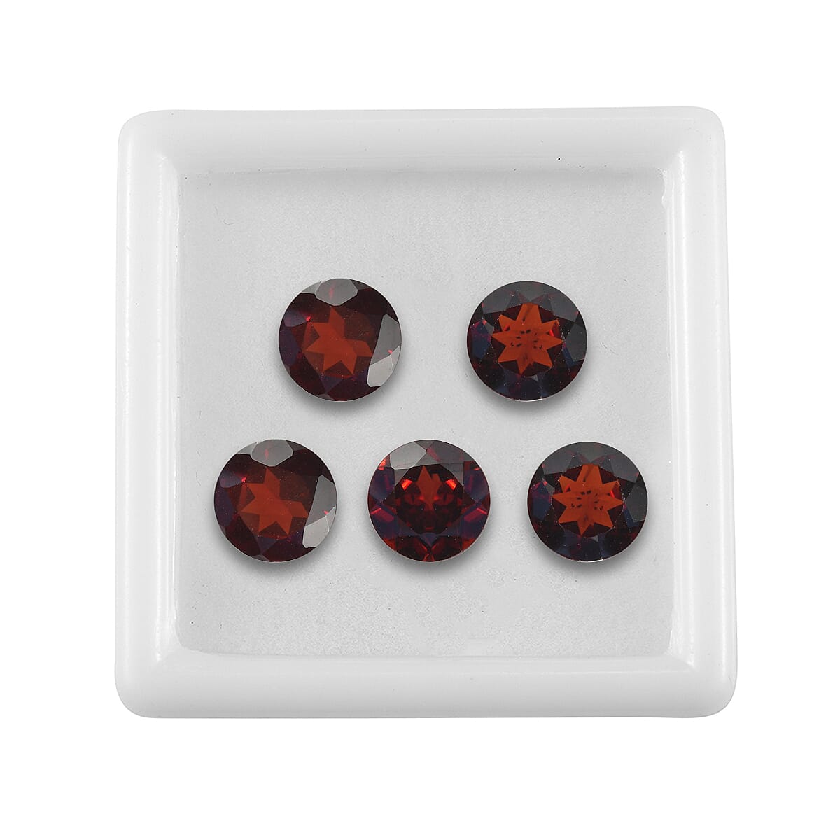 Mozambique Garnet Set of 5 (Rnd 8 mm) 9.61 ctw