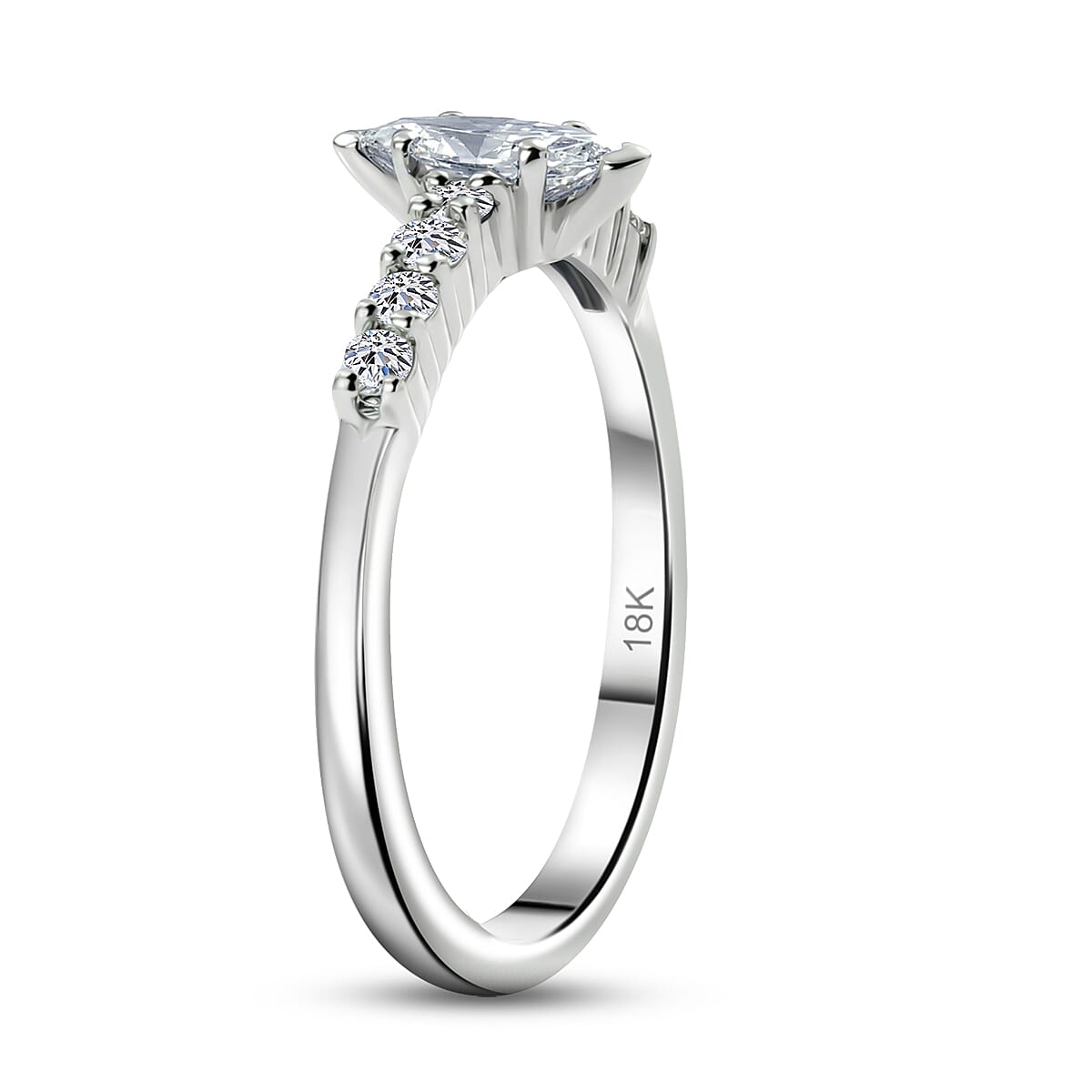 Luxuriant Lab Grown Diamond E-F VS 0.50 ctw Ring in 18K White Gold (Size 7.0) image number 3