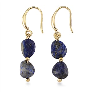 Lapis Lazuli 5.00 ctw Earrings in Silvertone