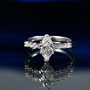 Luxuriant Lab Grown Diamond E-F VS 1.00 ctw Ring in 18K White Gold (Size 7.0) 4.0 Grams