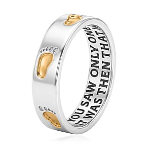 D'Joy Band Ring in 14K YG and Platinum Over Sterling Silver (Size 7.0)