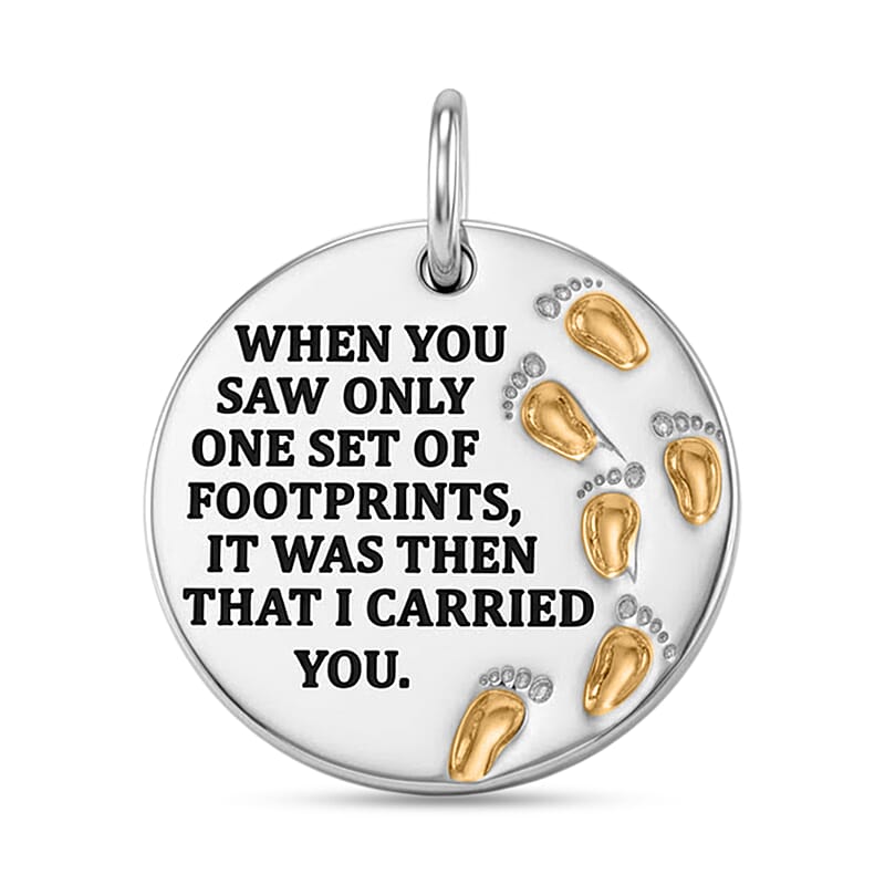 D'Joy Fancy Pendant in 14K YG and Platinum Over Sterling Silver 
