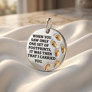 D'Joy 14K YG and Platinum Over Sterling Silver Fancy Pendant