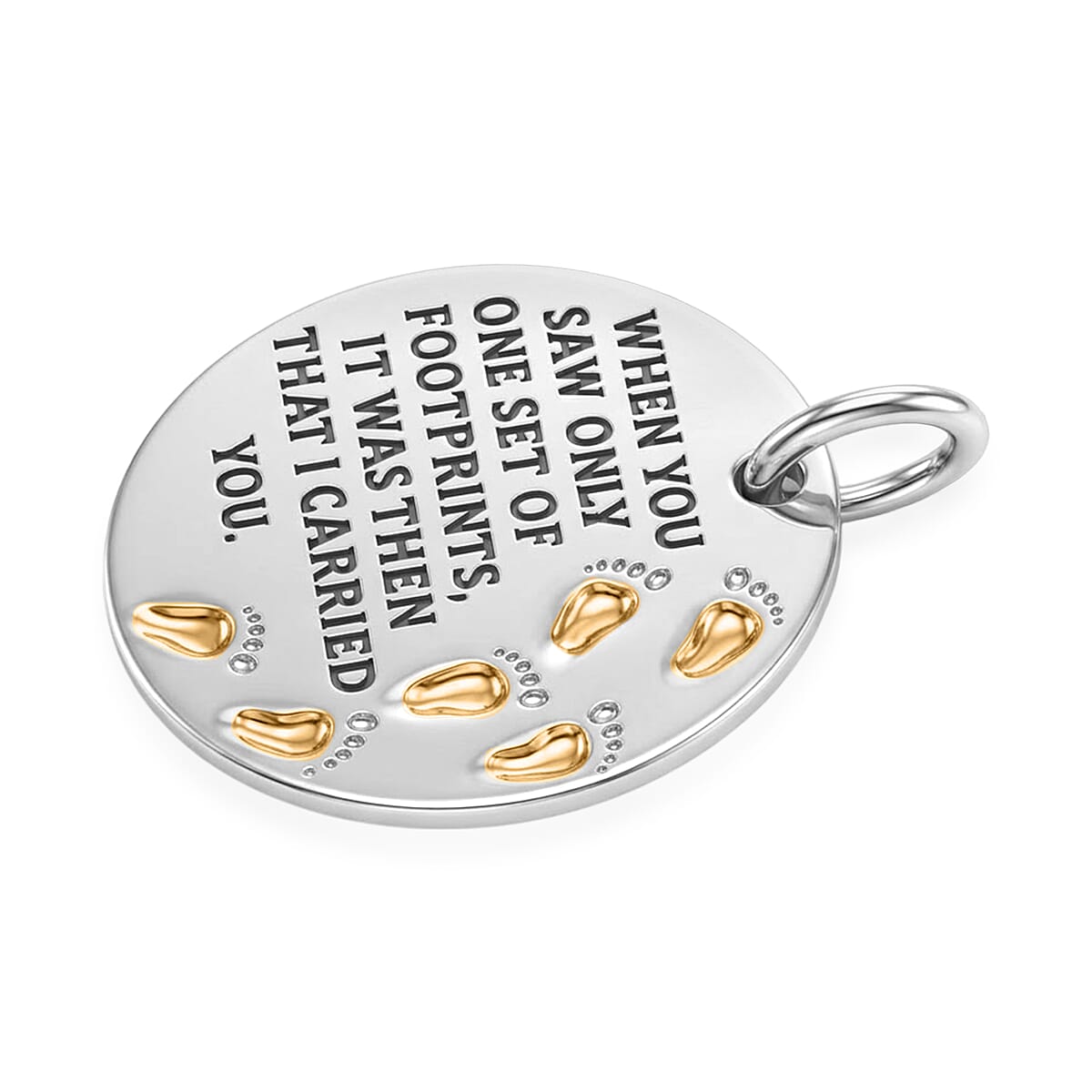 D'Joy Fancy Pendant in 14K YG and Platinum Over Sterling Silver 