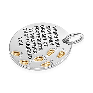 D'Joy 14K YG and Platinum Over Sterling Silver Fancy Pendant