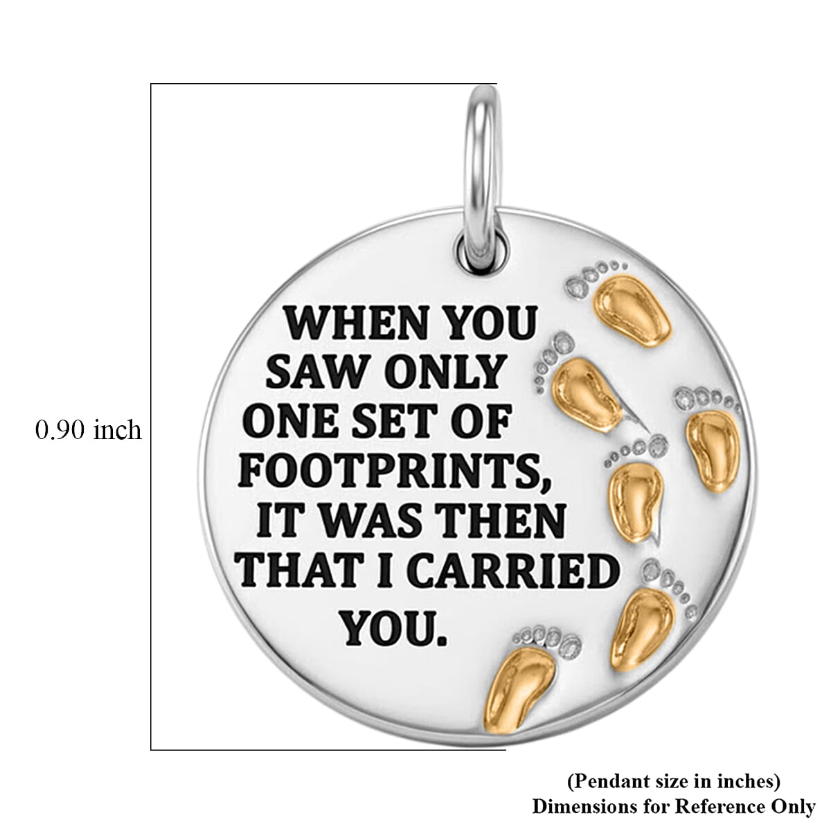 D'Joy 14K YG and Platinum Over Sterling Silver Fancy Pendant image number 5