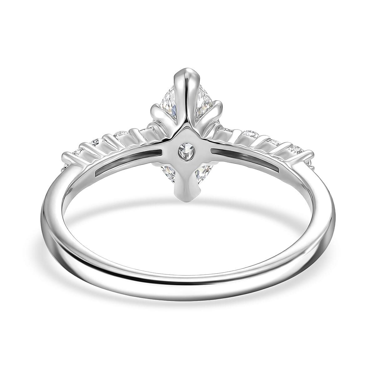 Luxuriant Lab Grown Diamond G-H SI 1.00 ctw Ring in 950 Platinum (Size 7.0) 4.60 Grams image number 4