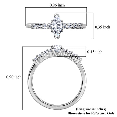 Luxuriant Lab Grown Diamond E-F VS 0.50 ctw Ring in 950 Platinum (Size 7.0) 4.0 Grams