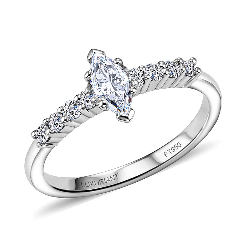 Luxuriant Lab Grown Diamond G-H SI 0.50 ctw Ring in 950 Platinum (Size 7.0) 4.0 Grams