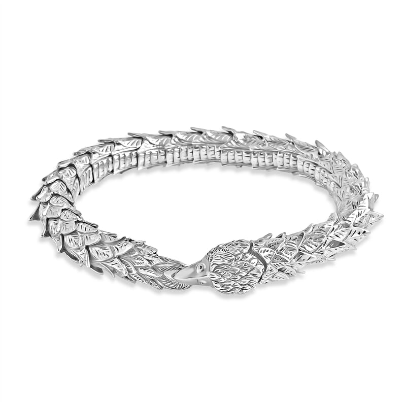 D'Joy Bali Legacy Sterling Silver Eagle Bracelet (9.00 In) 40.39 Grams