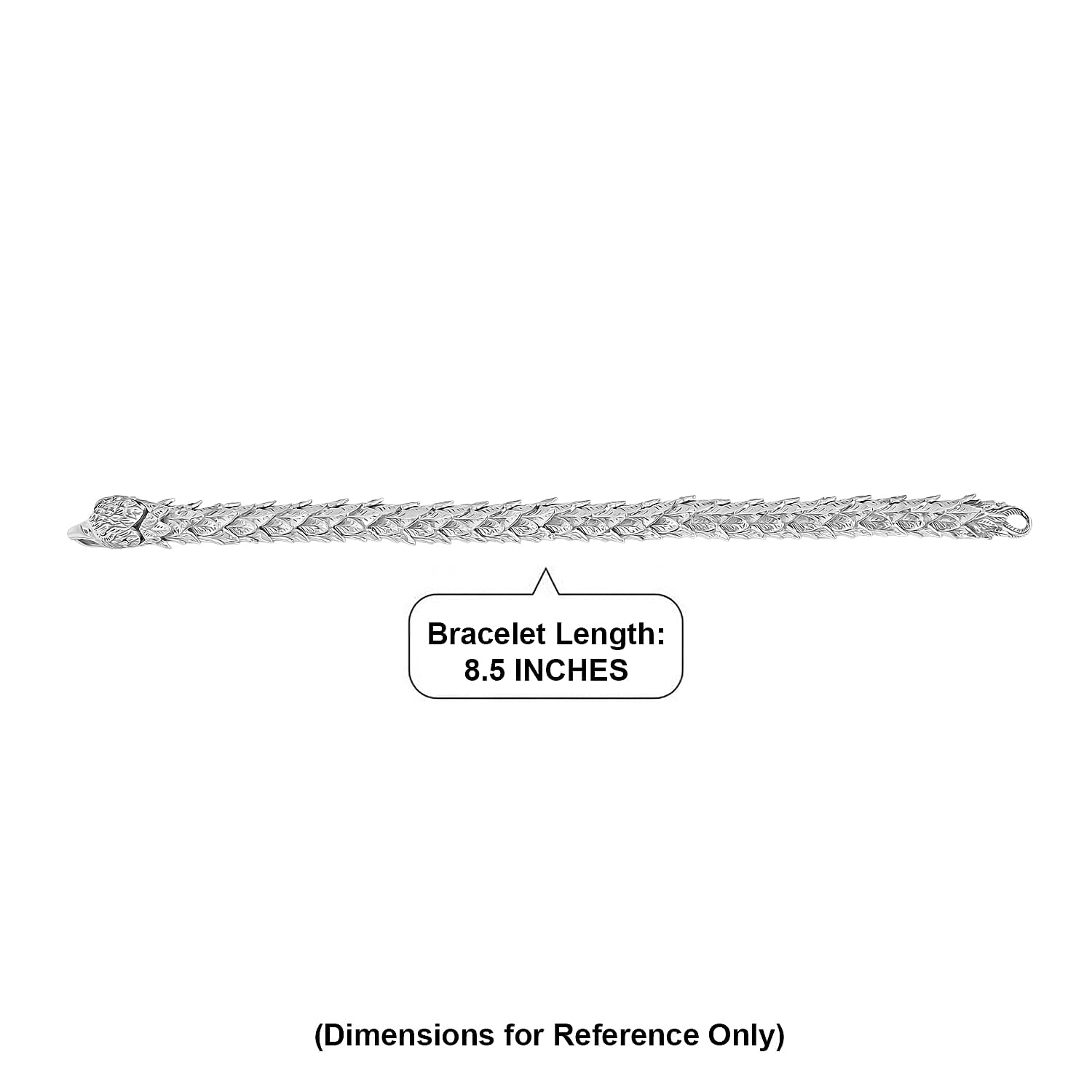 D'Joy Bali Legacy Sterling Silver Eagle Bracelet (9.00 In) 40.39 Grams