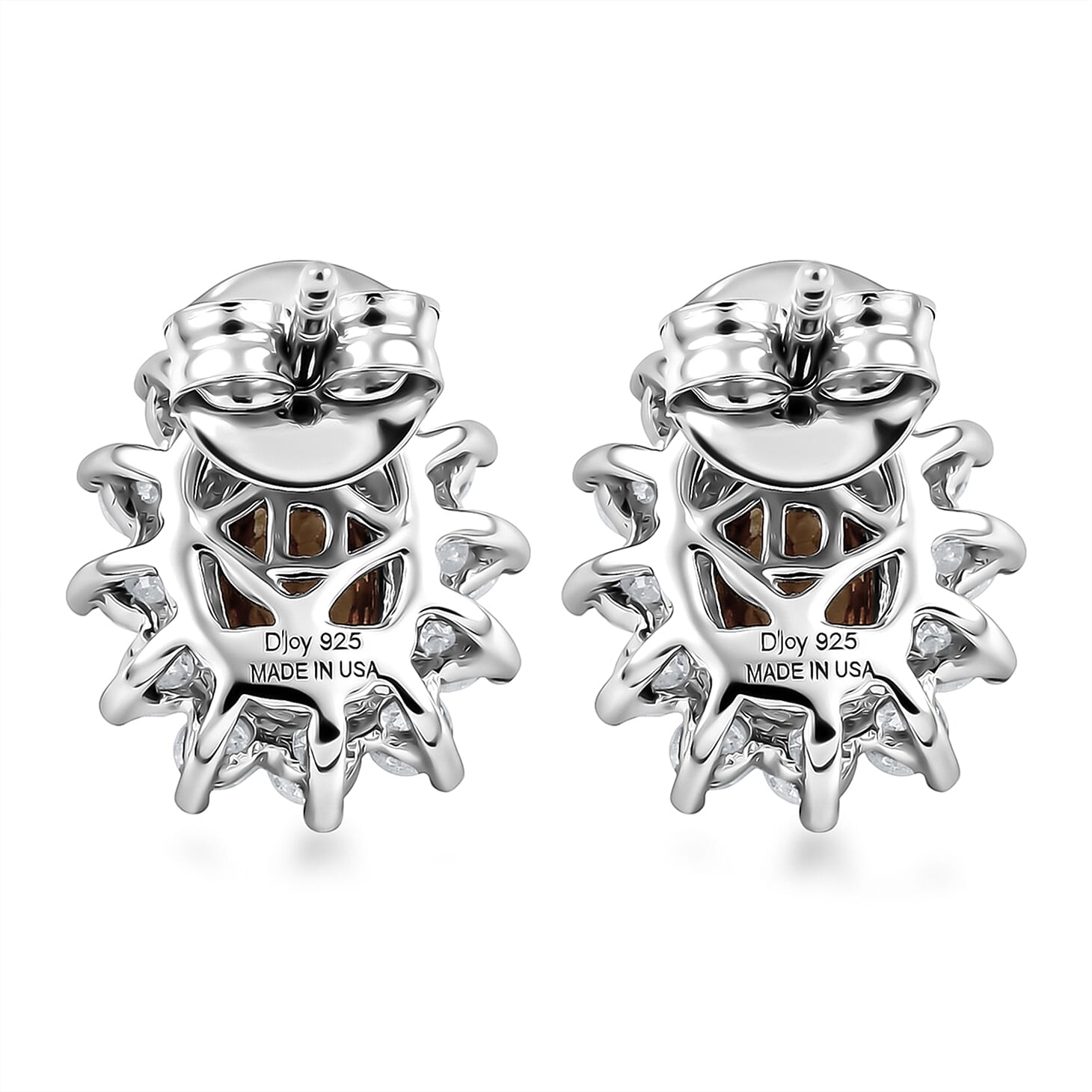 Certified & Appraised D'Joy Premium Color Change Garnet and Moissanite 2.65 ctw Earrings in Rhodium Over Sterling Silver