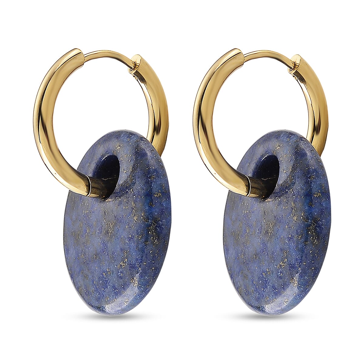 Lapis Lazuli 50.00 ctw Earrings in Goldtone