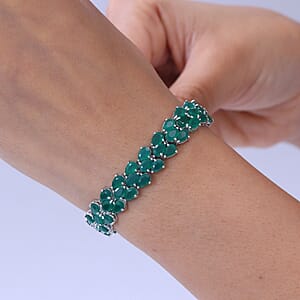 EverTrue Verde Onyx 32.30 ctw Tennis Bracelet in Platinum Bond (7.25 In)