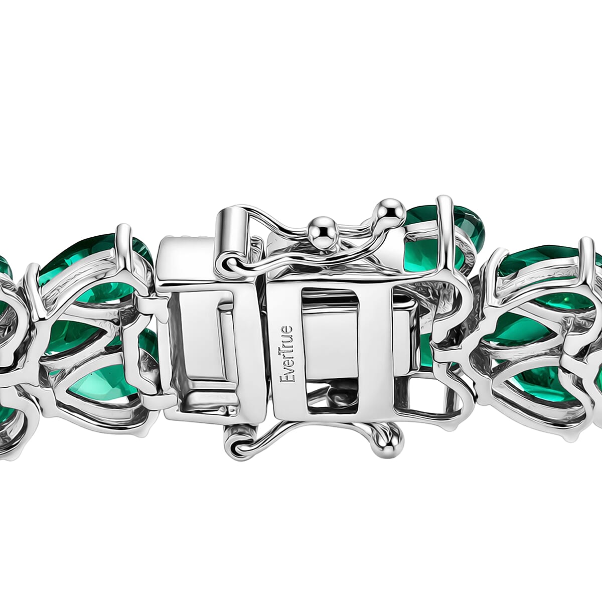 EverTrue Verde Onyx 32.30 ctw Tennis Bracelet in Platinum Bond (7.25 In) image number 3