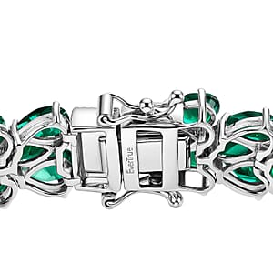 EverTrue Verde Onyx 32.30 ctw Tennis Bracelet in Platinum Bond (7.25 In)