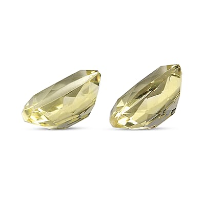Green Gold Quartz Set of 2 (Cush 7x5 mm) 1.60 ctw