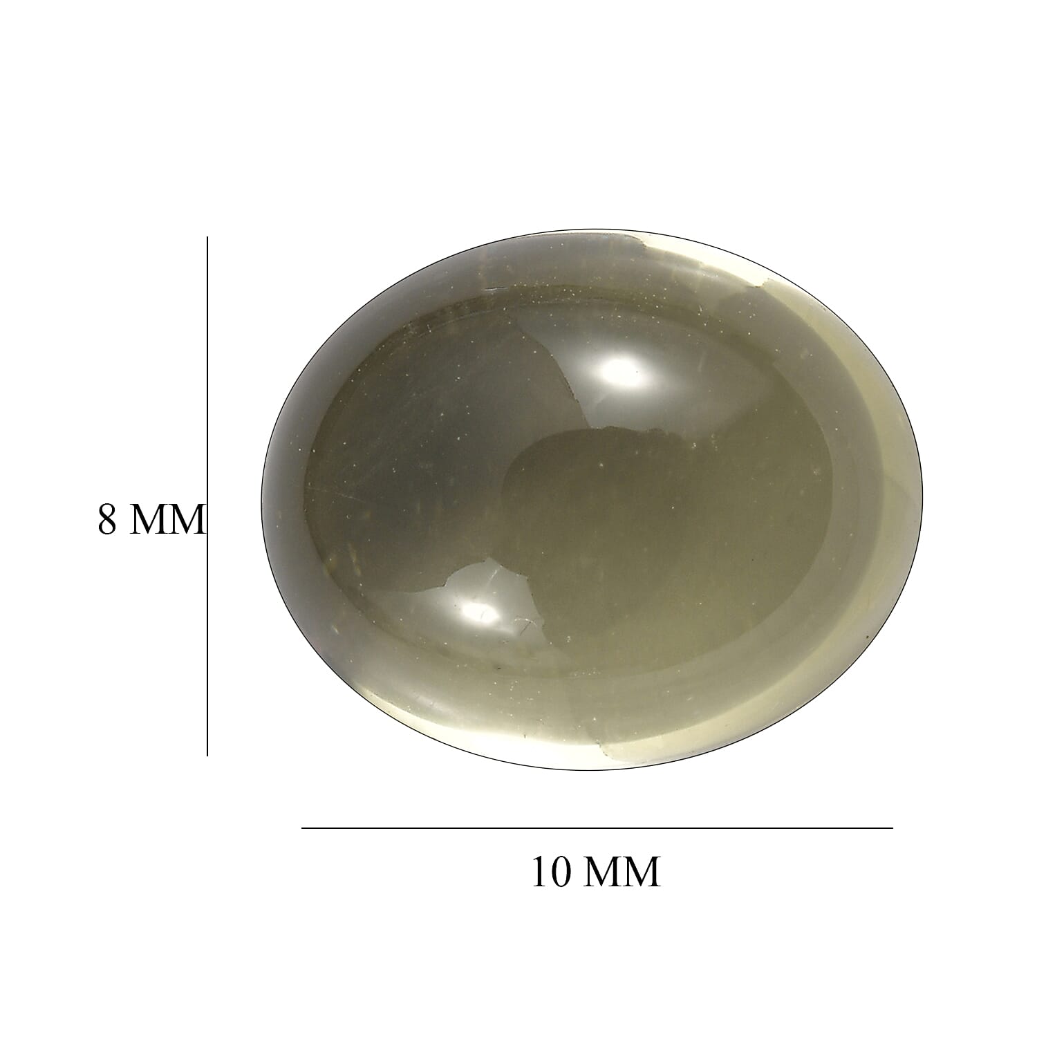 Green Gold Quartz (Ovl 10x8 mm) 2.32 ctw