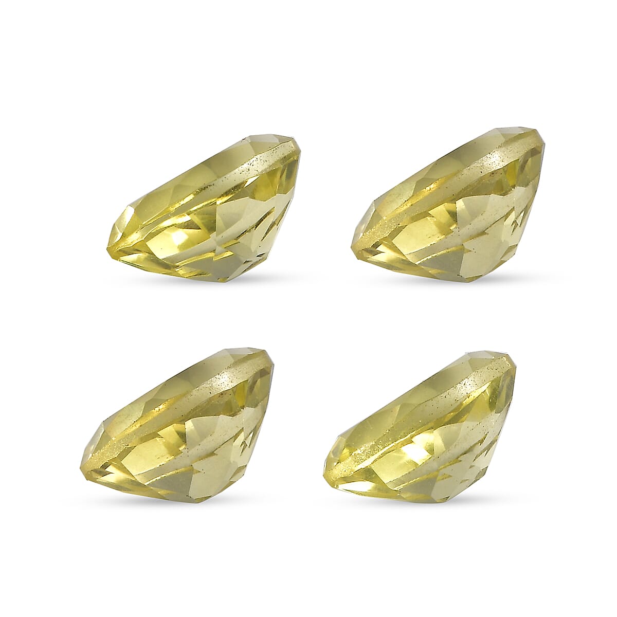 Green Gold Quartz Set of 4 (Ovl 8x6 mm) 4.68 ctw
