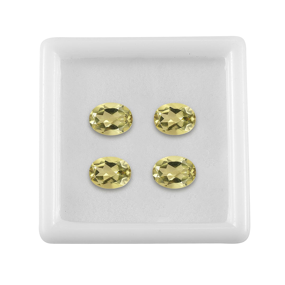 Green Gold Quartz Set of 4 (Ovl 8x6 mm) 4.68 ctw