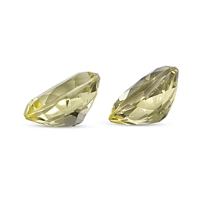 Green Gold Quartz Set of 2 (Ovl 9x7 mm) 2.93 ctw