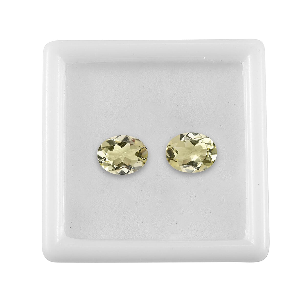 Green Gold Quartz Set of 2 (Ovl 9x7 mm) 2.93 ctw