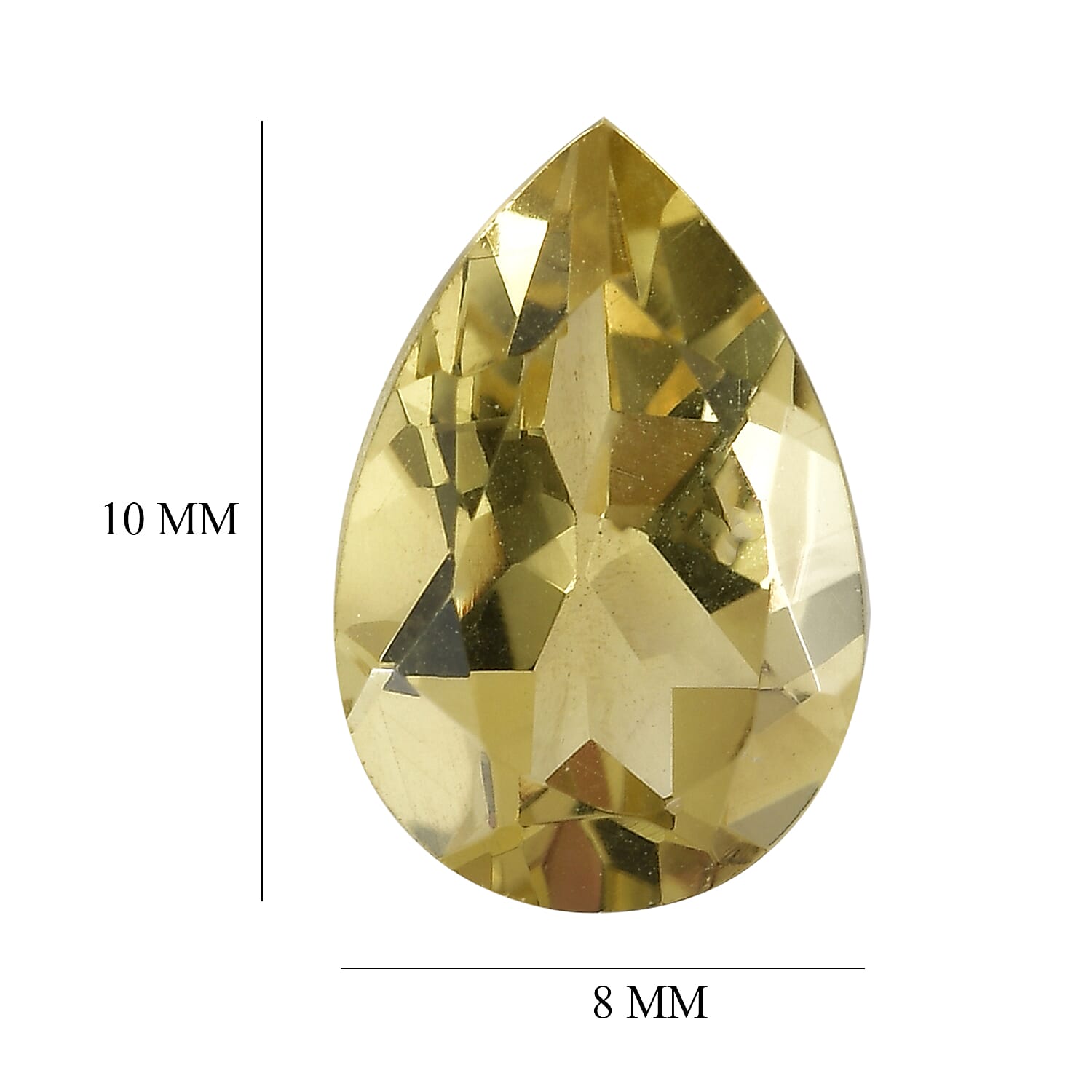 Green Gold Quartz (Pear 12x8 mm) 2.50 ctw