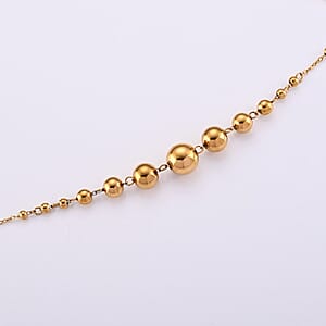 Beaded Chain Necklace (20-22 Inches) in ION Plated YG Stainless Steel  