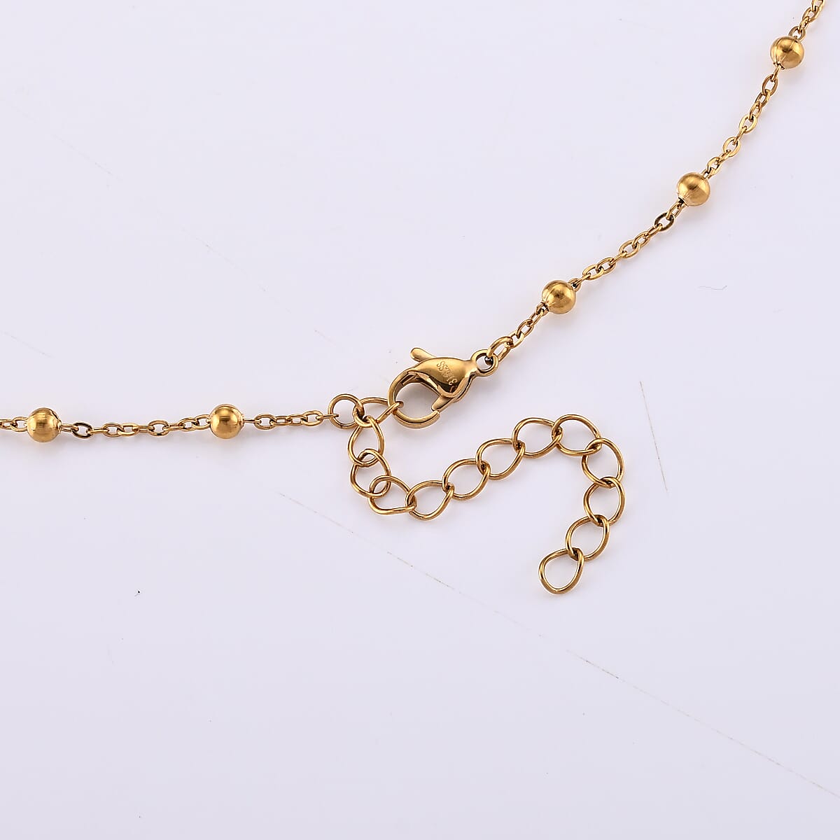 Beaded Chain Necklace (20-22 Inches) in ION Plated YG Stainless Steel   image number 3