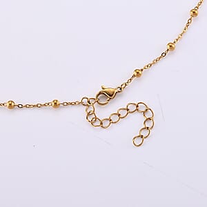 Beaded Chain Necklace (20-22 Inches) in ION Plated YG Stainless Steel  