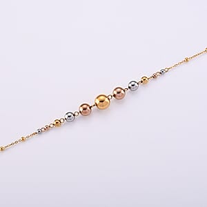 Beaded Chain Necklace (20-22 Inches) in ION Plated YRG Stainless Steel  