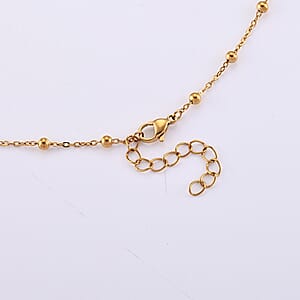 Beaded Chain Necklace (20-22 Inches) in ION Plated YRG Stainless Steel  
