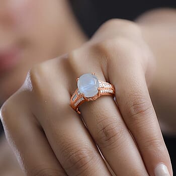 Rainbow Moonstone / Rose Gold Over Sterling Silver / 10 - Product card gallery slide 3 (10182331564345)