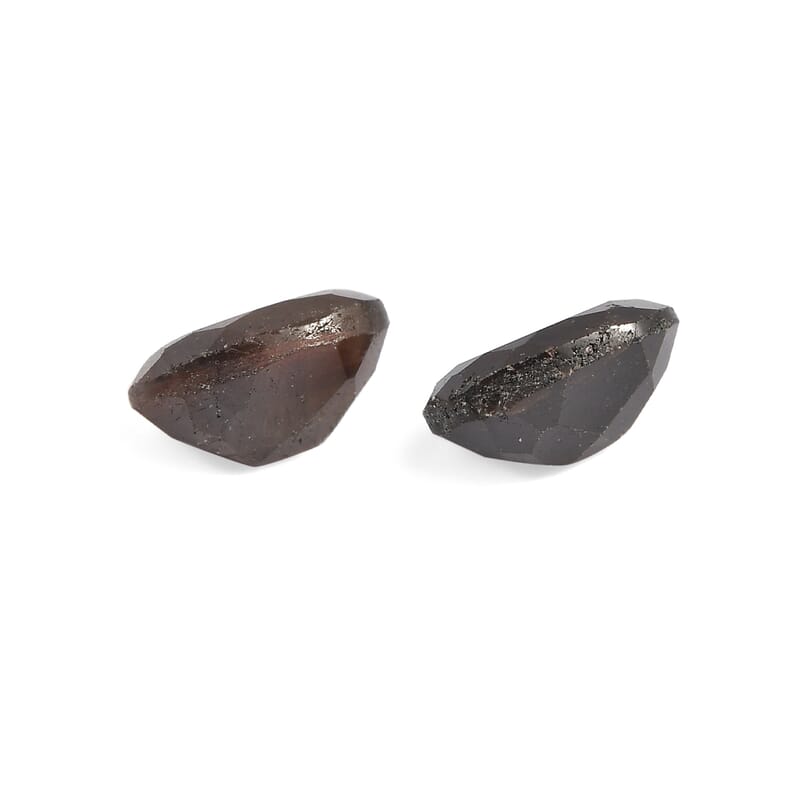 Chocolate Sapphire Set of 2 (Ovl 7x5 mm) 1.98 ctw