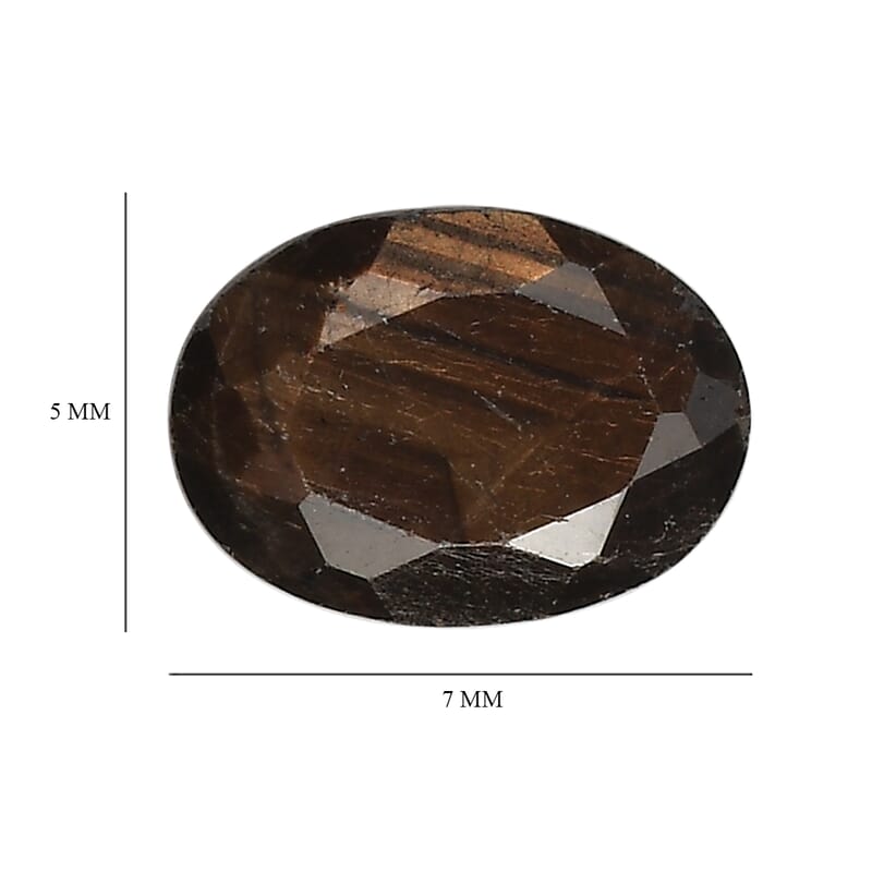 Chocolate Sapphire Set of 2 (Ovl 7x5 mm) 1.98 ctw