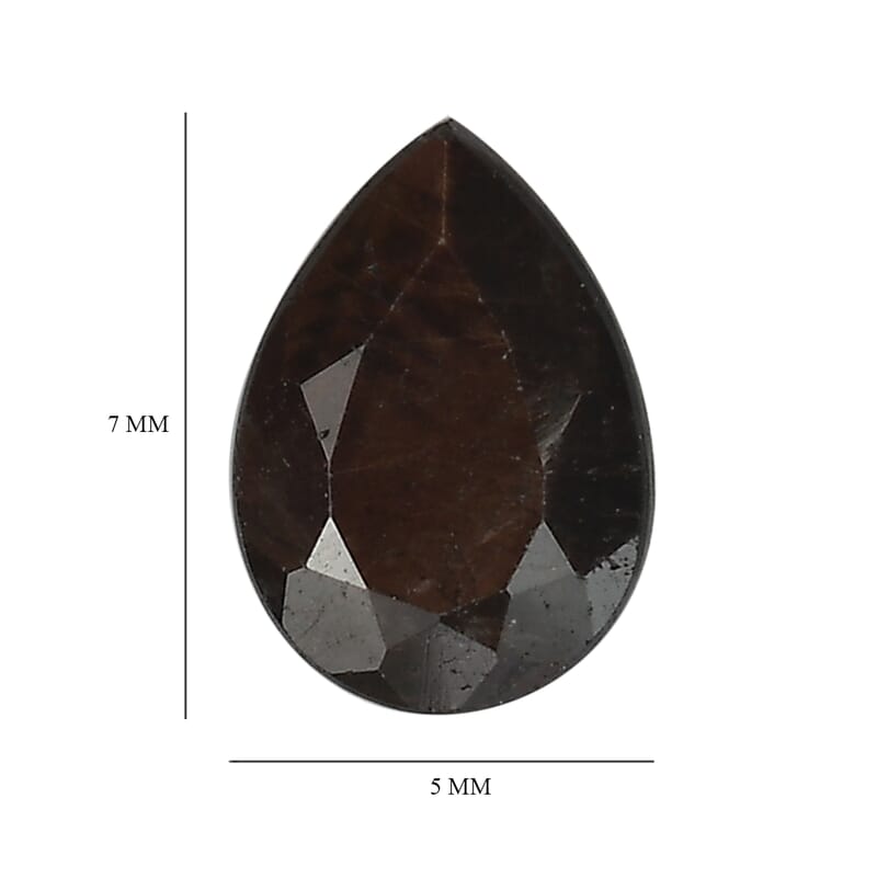 Chocolate Sapphire Set of 3 (Pear 7x5 mm) 2.59 ctw