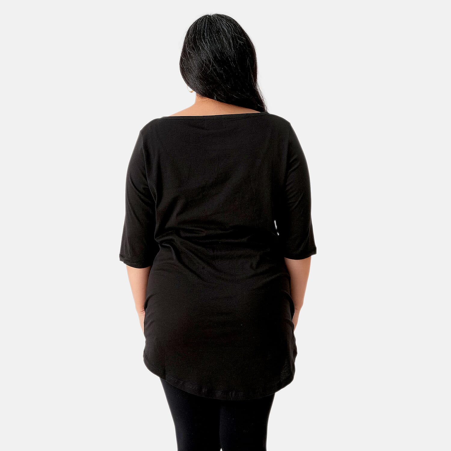 La Marey Set of 2 Elbow Sleeve High- Low Tunic -Lily and Sunflower - One Size Missy