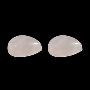 Rose Quartz Set of 2 (Pear 8x6 mm) 2.46 ctw